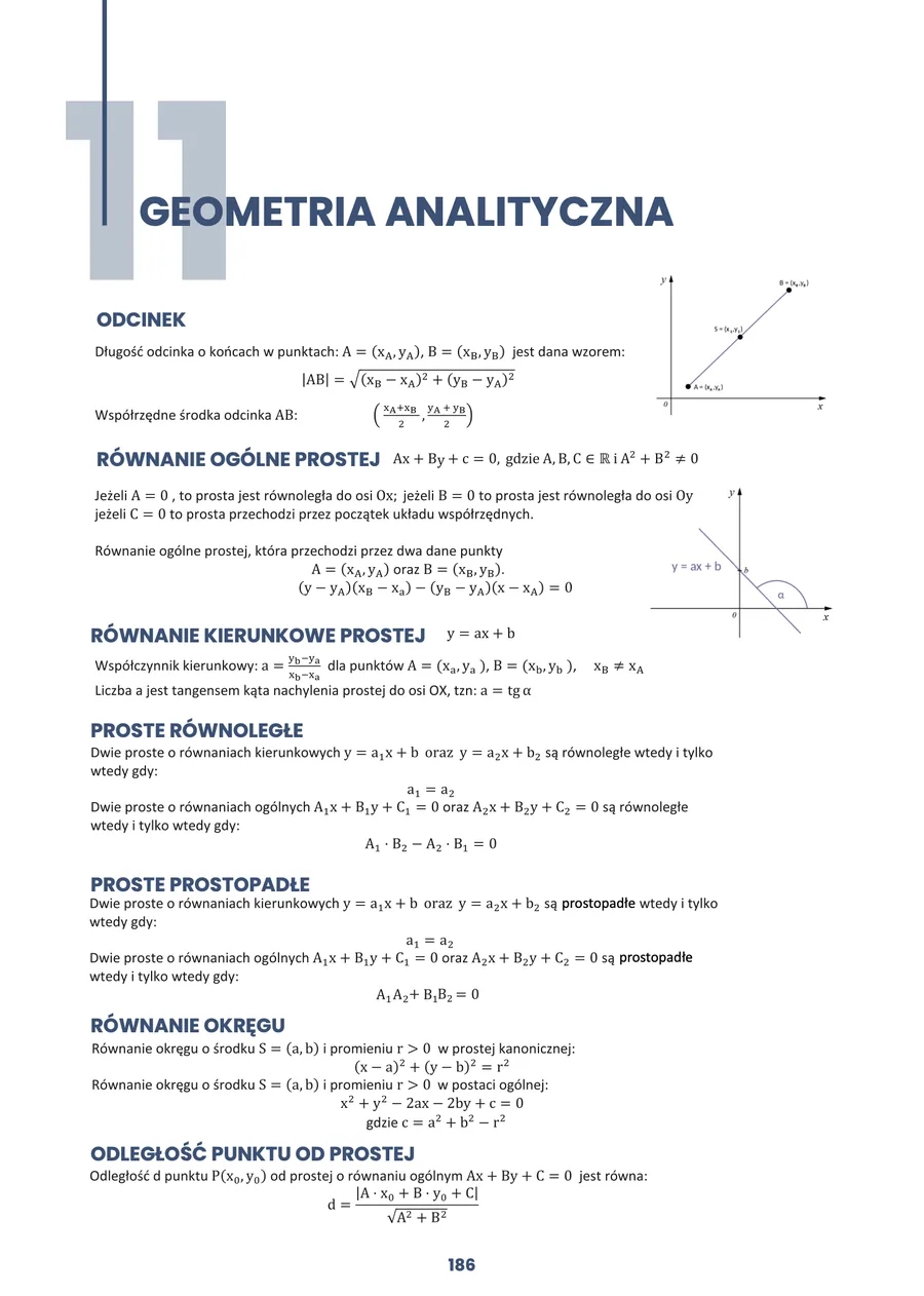 Podgląd strony z geometrią analityczną