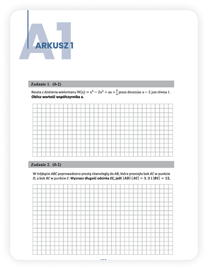 Strona z arkuszem maturalnym